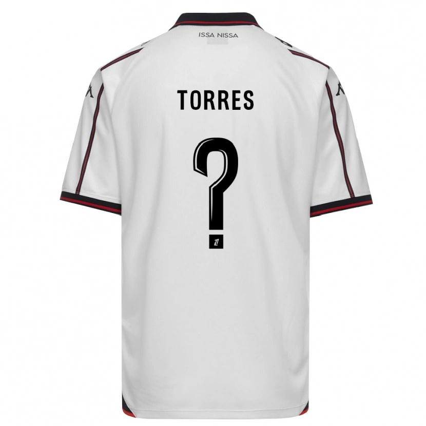 Danxen Niño Camiseta Rossé Torres #0 Negro Blanco 2ª Equipación 2026/27 La Camisa