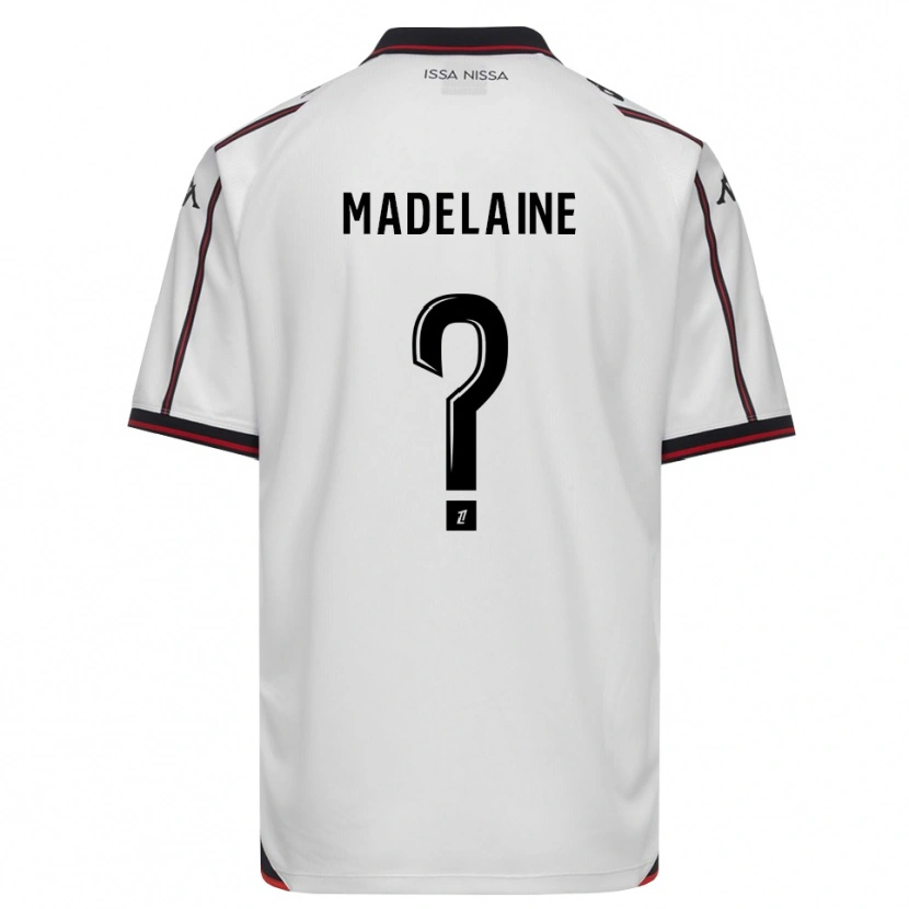 Danxen Niño Camiseta Evan Madelaine #0 Negro Blanco 2ª Equipación 2026/27 La Camisa