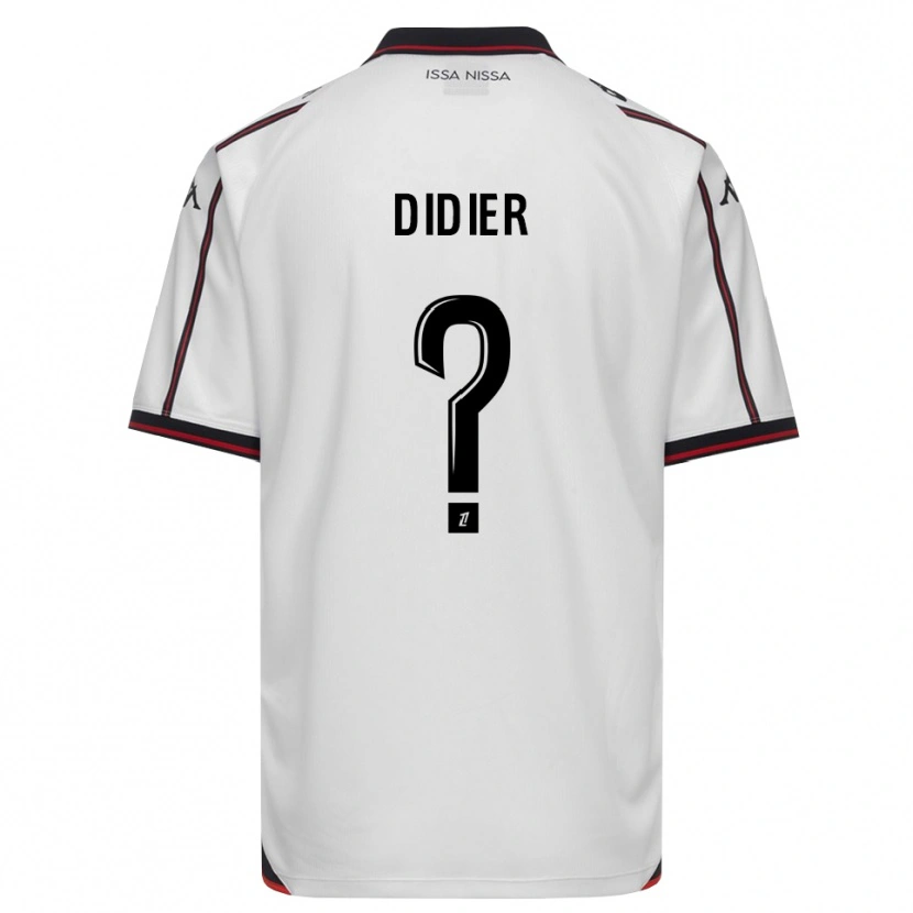 Danxen Niño Camiseta Simon Didier #0 Negro Blanco 2ª Equipación 2026/27 La Camisa