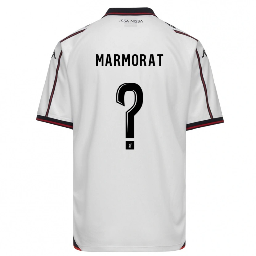 Danxen Niño Camiseta Mathéo Marmorat #0 Negro Blanco 2ª Equipación 2026/27 La Camisa