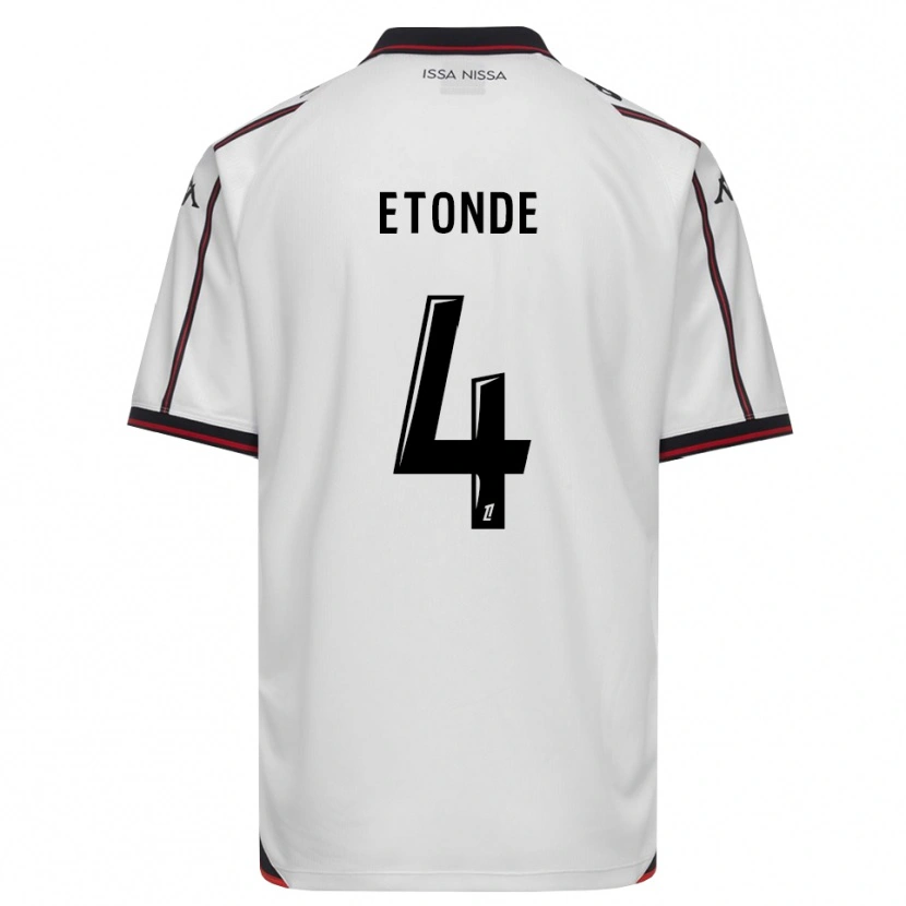 Danxen Niño Camiseta Emeric Etonde #4 Negro Blanco 2ª Equipación 2026/27 La Camisa