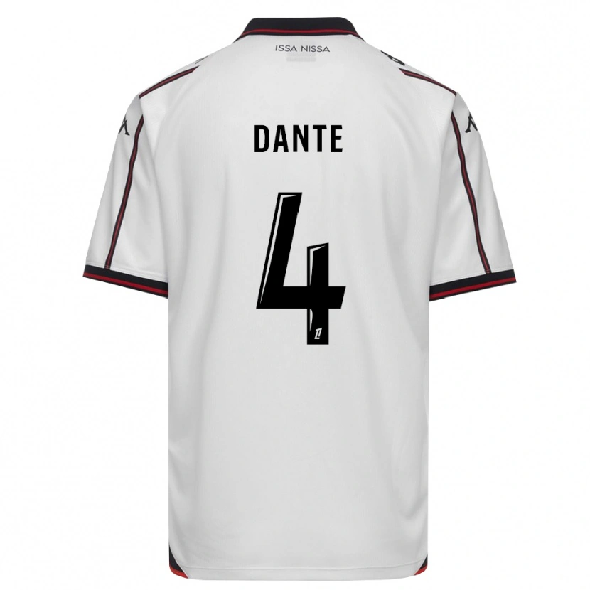Danxen Niño Camiseta Dante #4 Negro Blanco 2ª Equipación 2026/27 La Camisa