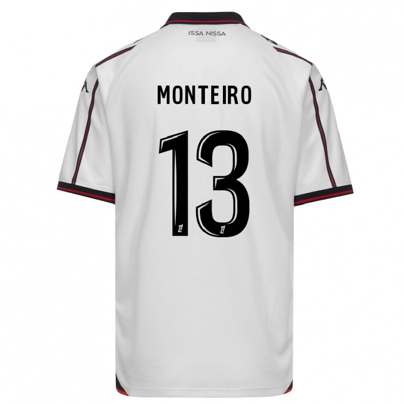 Danxen Niño Camiseta Laurenzo Monteiro #13 Negro Blanco 2ª Equipación 2026/27 La Camisa