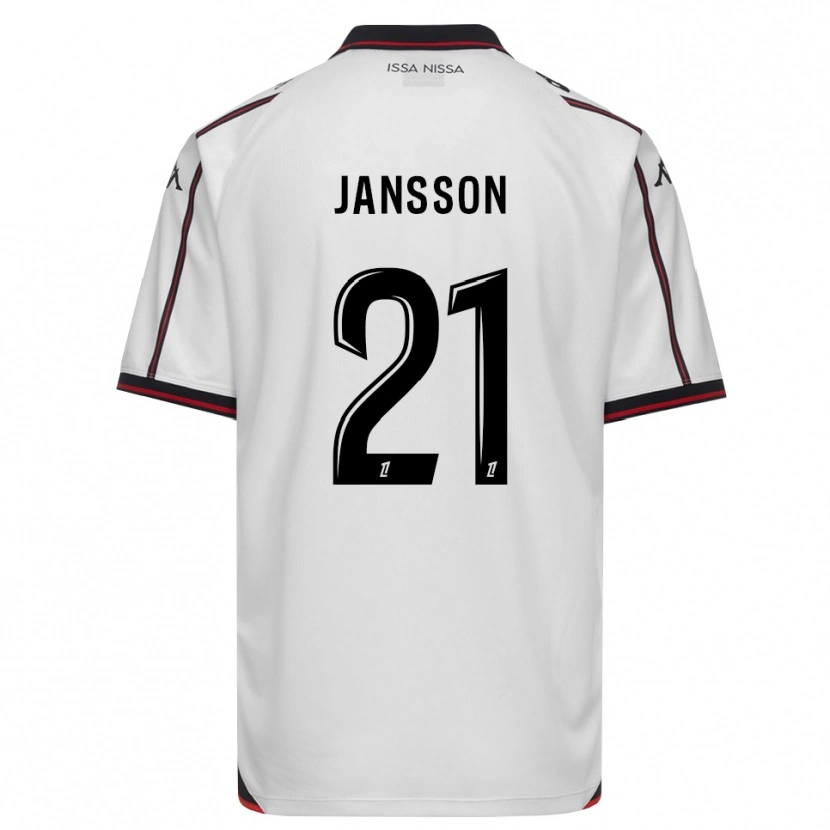 Danxen Niño Camiseta Isak Jansson #21 Negro Blanco 2ª Equipación 2026/27 La Camisa