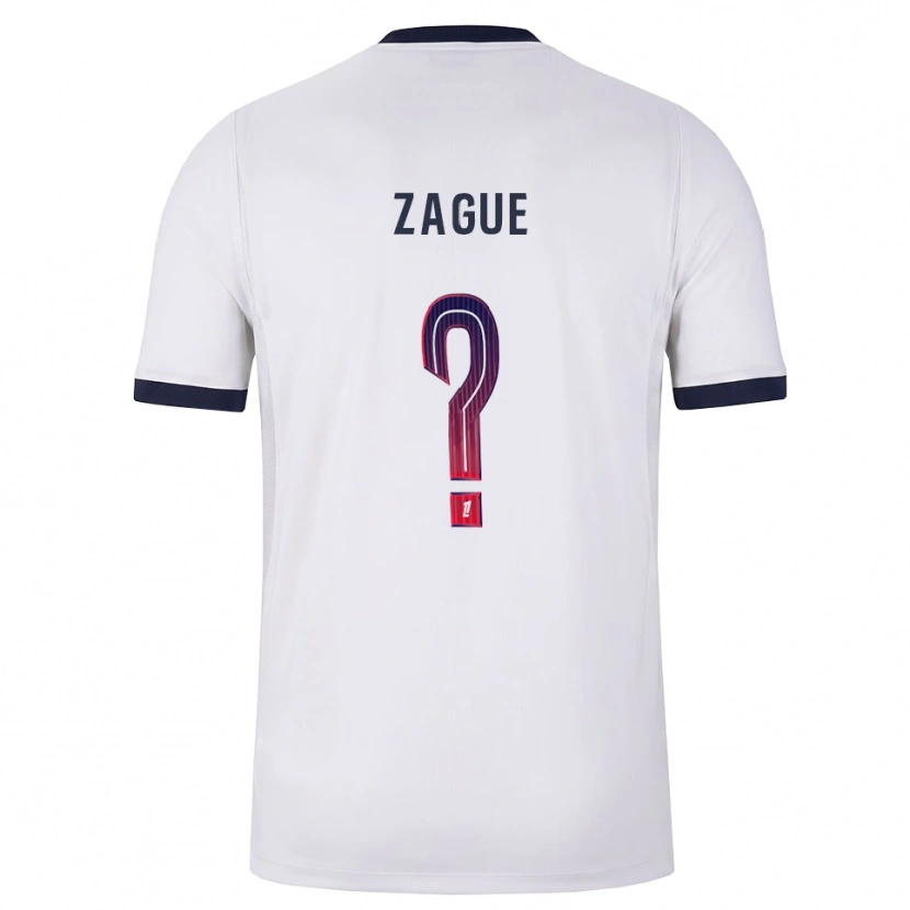 Danxen Niño Camiseta Yoram Zague #0 Blanco Negro Rojo 2ª Equipación 2026/27 La Camisa