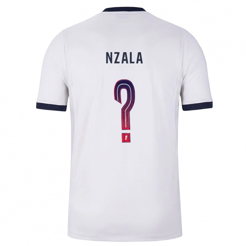 Danxen Niño Camiseta Emmanuel Nzala #0 Blanco Negro Rojo 2ª Equipación 2026/27 La Camisa