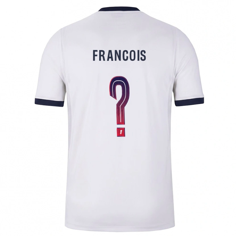 Danxen Niño Camiseta Oriane Jean-Francois #0 Blanco Negro Rojo 2ª Equipación 2026/27 La Camisa