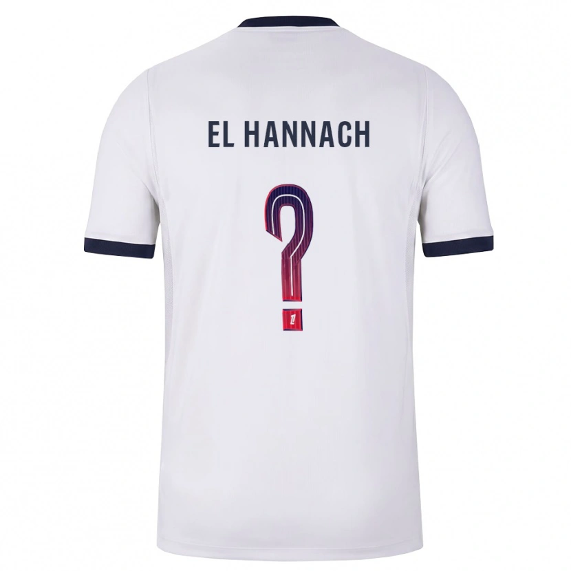 Danxen Niño Camiseta Younes El Hannach #0 Blanco Negro Rojo 2ª Equipación 2026/27 La Camisa