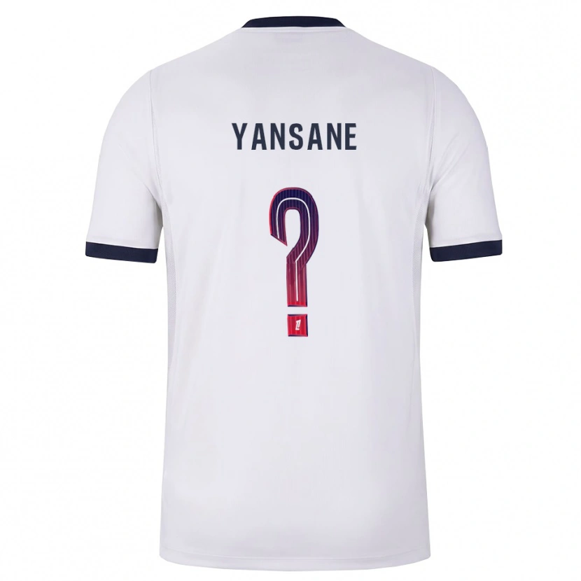 Danxen Niño Camiseta Sekou Yansane #0 Blanco Negro Rojo 2ª Equipación 2026/27 La Camisa
