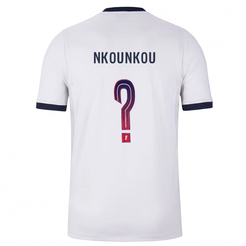 Danxen Niño Camiseta Desthy Nkounkou #0 Blanco Negro Rojo 2ª Equipación 2026/27 La Camisa