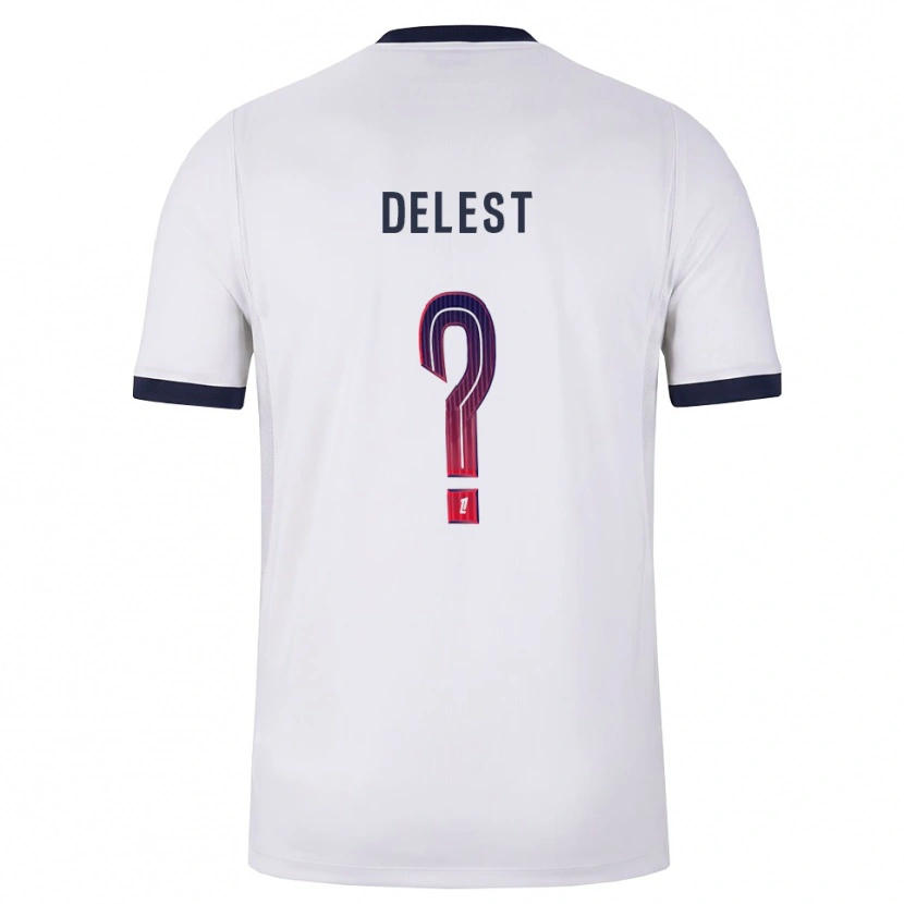 Danxen Niño Camiseta Shadyl Delest #0 Blanco Negro Rojo 2ª Equipación 2026/27 La Camisa