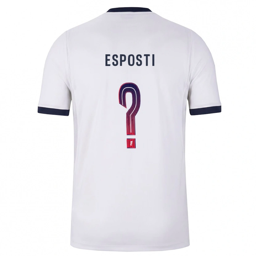 Danxen Niño Camiseta Ines Degli Esposti #0 Blanco Negro Rojo 2ª Equipación 2026/27 La Camisa