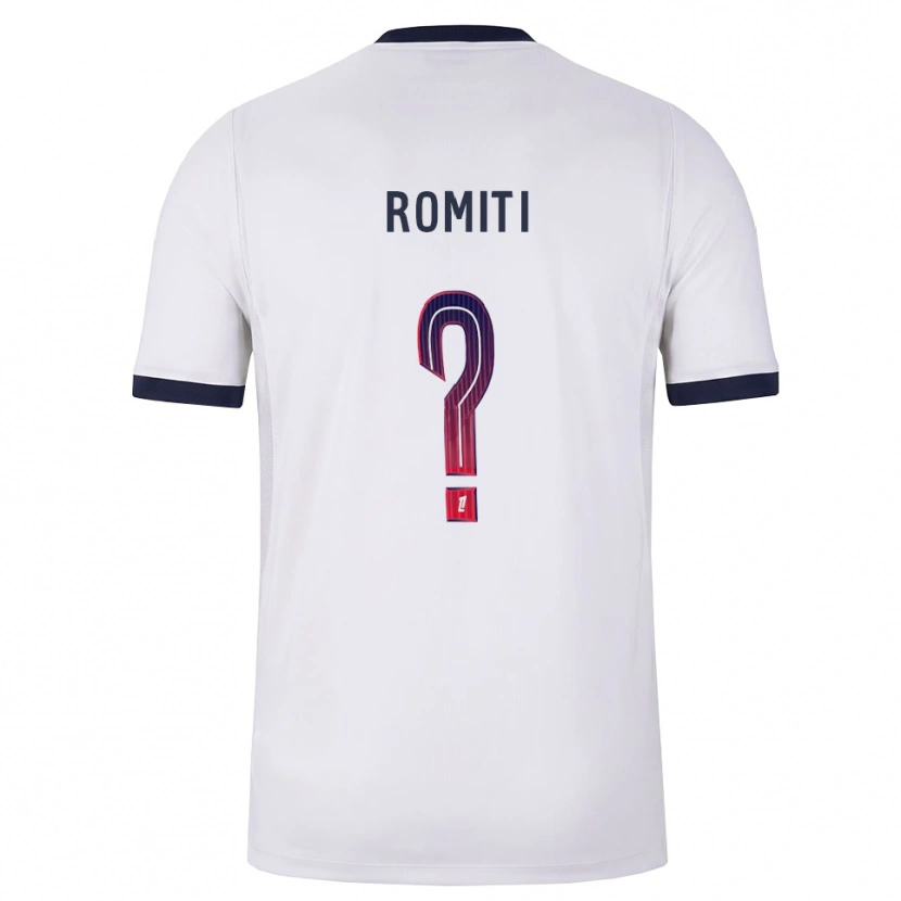 Danxen Niño Camiseta Olivia Romiti #0 Blanco Negro Rojo 2ª Equipación 2026/27 La Camisa