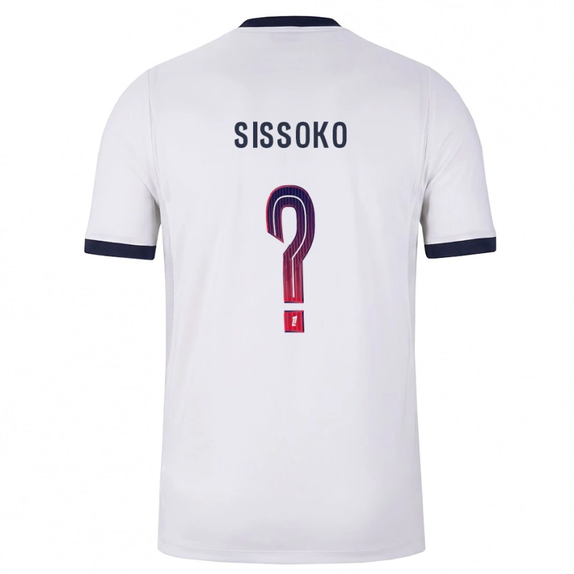 Danxen Niño Camiseta Nassiama Sissoko #0 Blanco Negro Rojo 2ª Equipación 2026/27 La Camisa