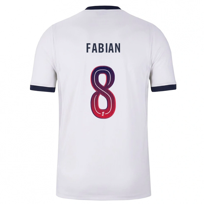 Danxen Niño Camiseta Fabián Ruiz #8 Blanco Negro Rojo 2ª Equipación 2026/27 La Camisa