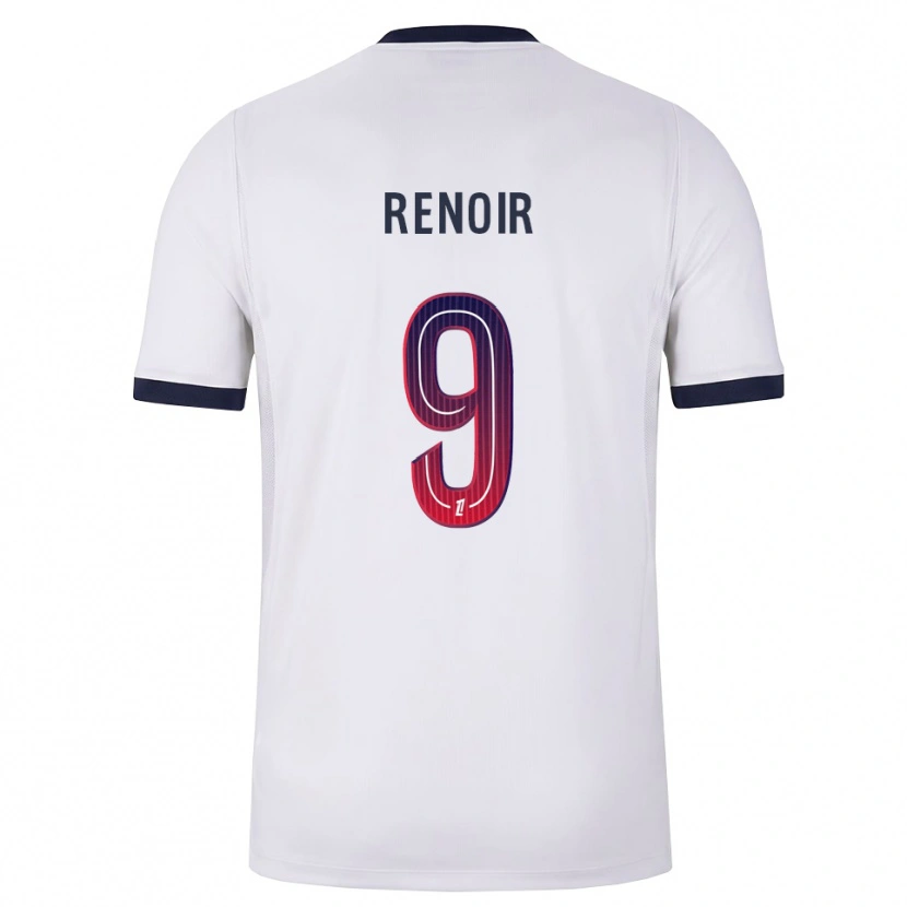Danxen Niño Camiseta Eddrick Renoir #9 Blanco Negro Rojo 2ª Equipación 2026/27 La Camisa