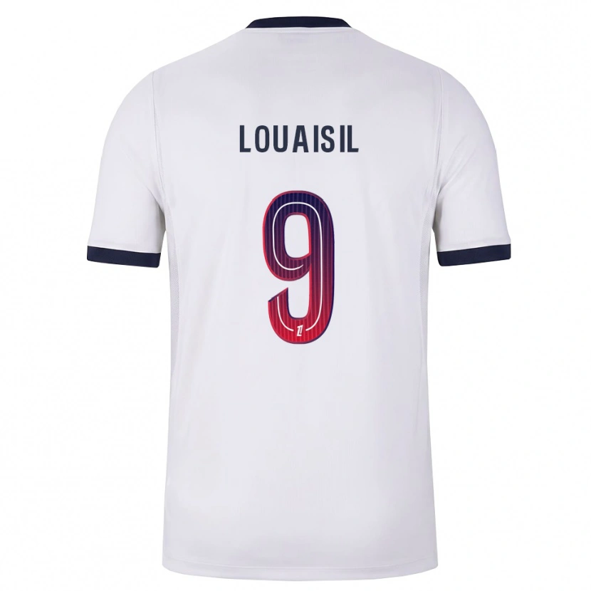 Danxen Niño Camiseta Kévin Louaisil #9 Blanco Negro Rojo 2ª Equipación 2026/27 La Camisa