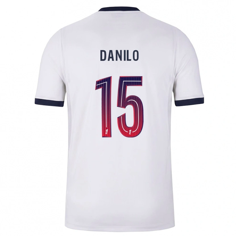 Danxen Niño Camiseta Danilo Pereira #15 Blanco Negro Rojo 2ª Equipación 2026/27 La Camisa