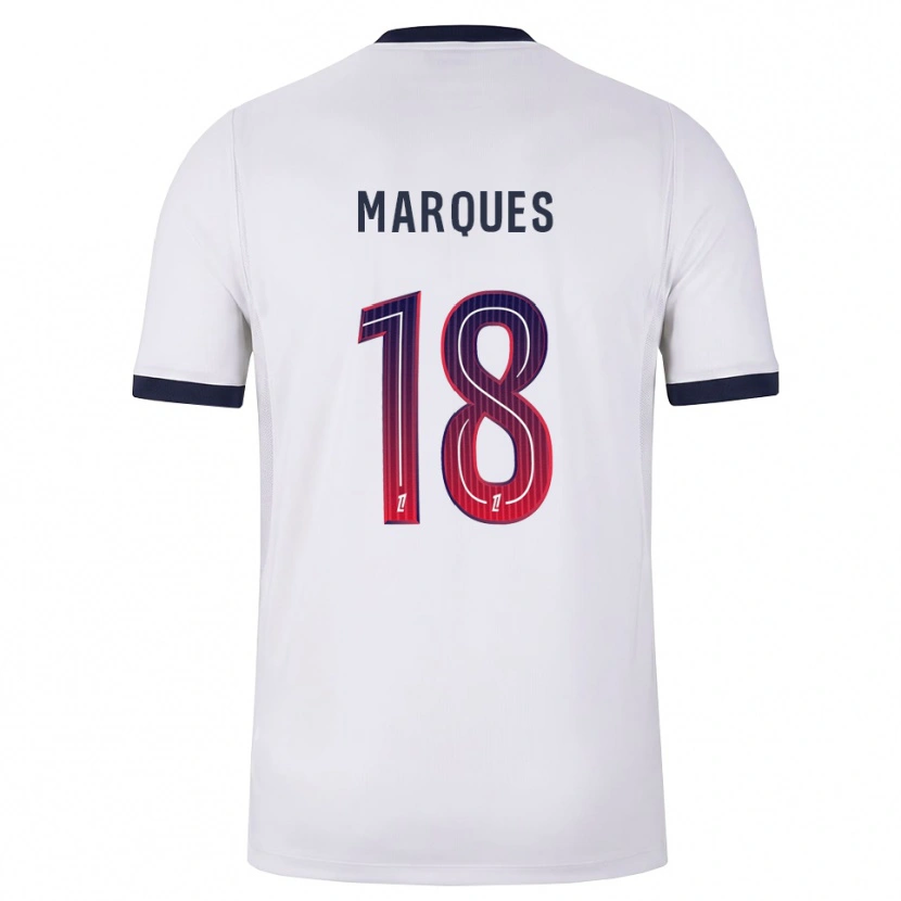 Danxen Niño Camiseta Daniel Marques #18 Blanco Negro Rojo 2ª Equipación 2026/27 La Camisa
