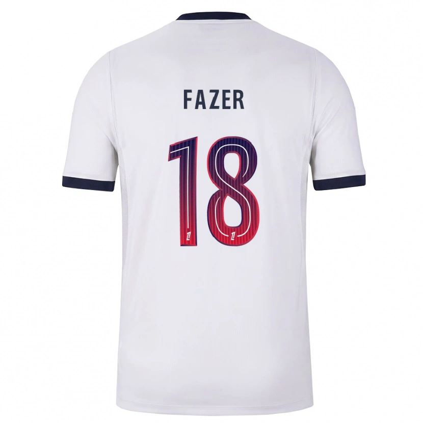 Danxen Niño Camiseta Laurina Fazer #18 Blanco Negro Rojo 2ª Equipación 2026/27 La Camisa
