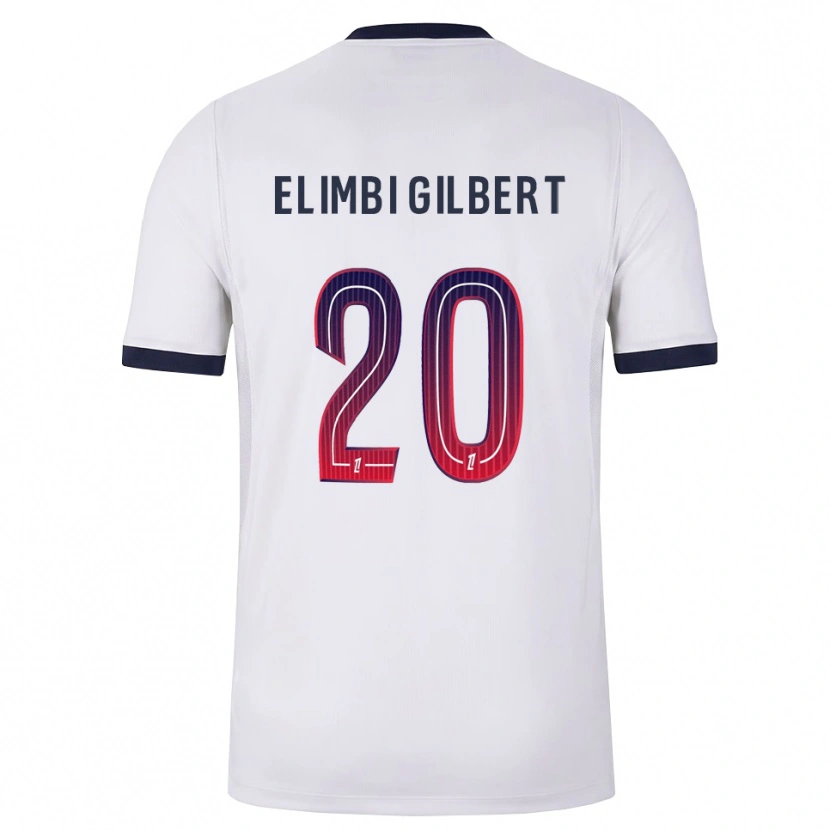 Danxen Niño Camiseta Tara Elimbi Gilbert #20 Blanco Negro Rojo 2ª Equipación 2026/27 La Camisa