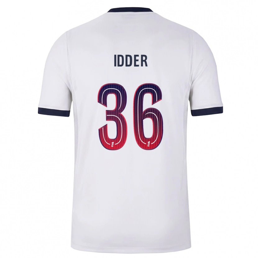 Danxen Niño Camiseta Younes Idder #36 Blanco Negro Rojo 2ª Equipación 2026/27 La Camisa