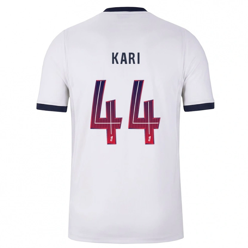 Danxen Niño Camiseta Ayman Kari #44 Blanco Negro Rojo 2ª Equipación 2026/27 La Camisa