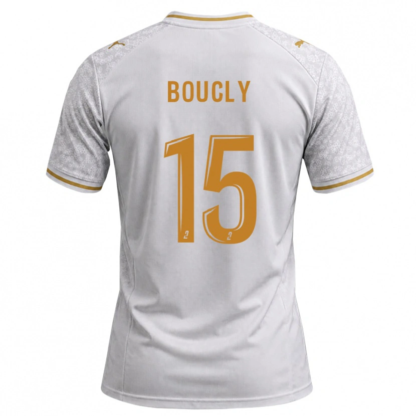 Danxen Niño Camiseta Maïté Boucly #15 Blanco Gris Dorado 2ª Equipación 2026/27 La Camisa