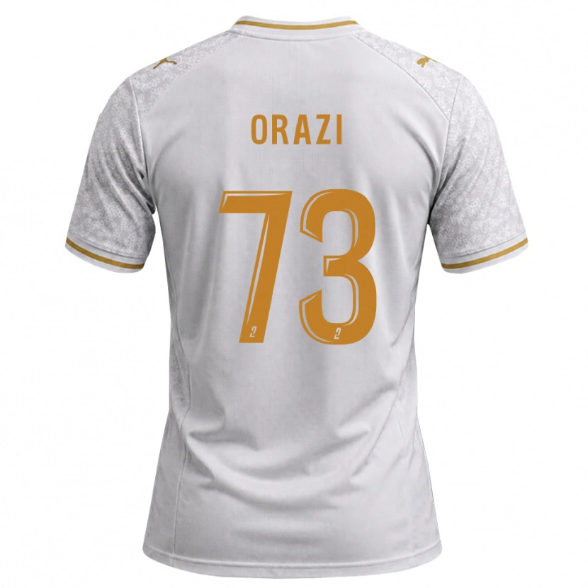 Danxen Niño Camiseta Ike Orazi #73 Blanco Gris Dorado 2ª Equipación 2026/27 La Camisa