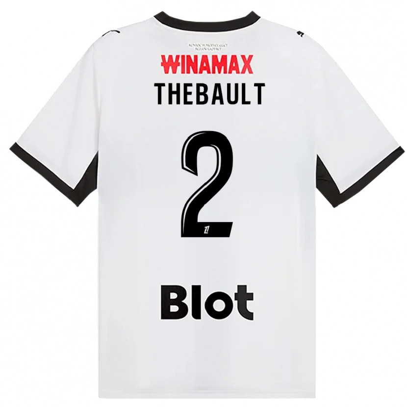 Danxen Niño Camiseta Yaël Thébault #2 Negro Blanco Rojo 2ª Equipación 2026/27 La Camisa