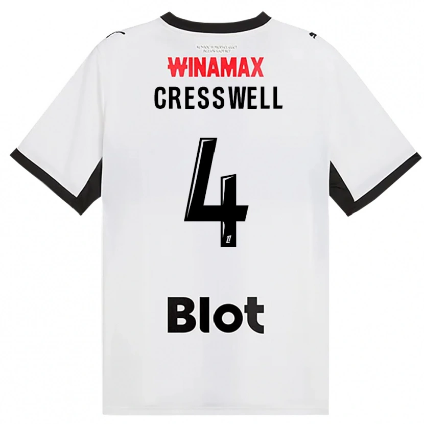 Danxen Niño Camiseta Charlie Cresswell #4 Negro Blanco Rojo 2ª Equipación 2026/27 La Camisa