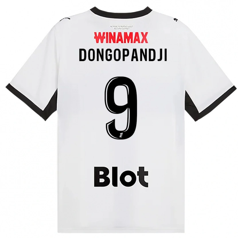 Danxen Niño Camiseta Kelvin Dongopandji #9 Negro Blanco Rojo 2ª Equipación 2026/27 La Camisa
