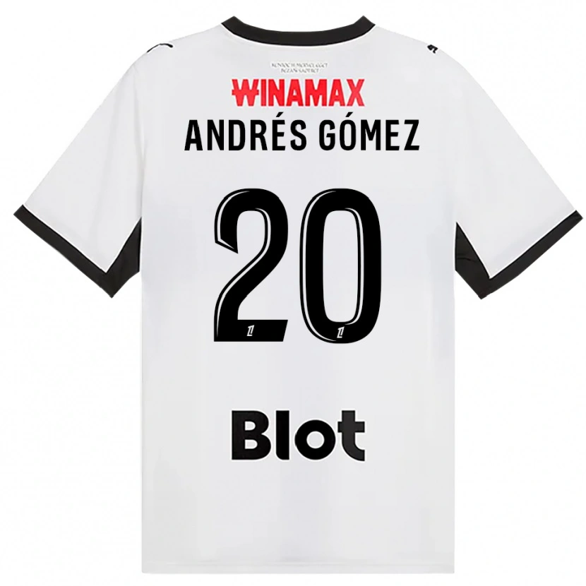 Danxen Niño Camiseta Carlos Andrés Gómez #20 Negro Blanco Rojo 2ª Equipación 2026/27 La Camisa