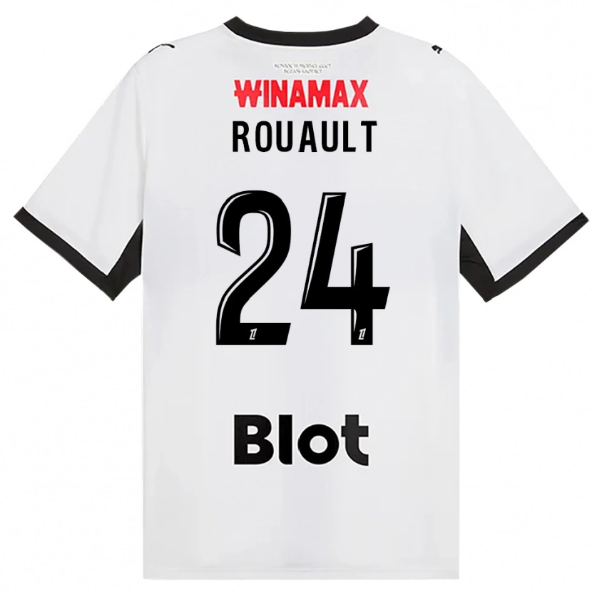 Danxen Niño Camiseta Anthony Rouault #24 Negro Blanco Rojo 2ª Equipación 2026/27 La Camisa