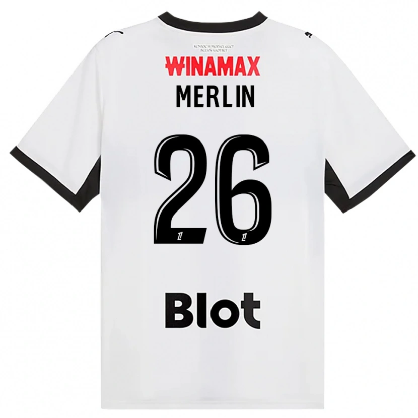 Danxen Niño Camiseta Quentin Merlin #26 Negro Blanco Rojo 2ª Equipación 2026/27 La Camisa