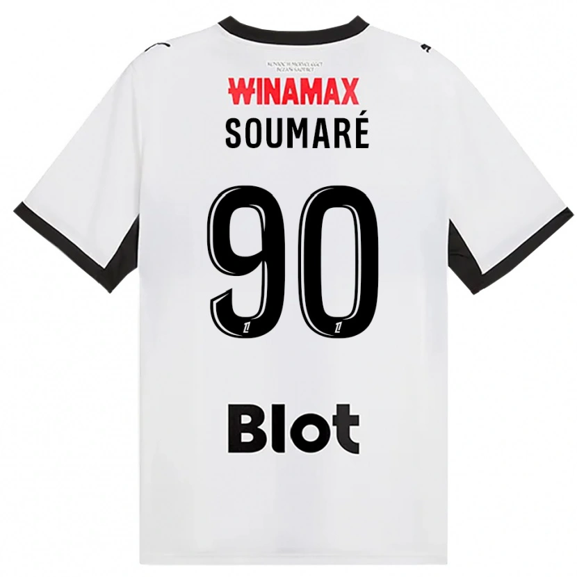 Danxen Niño Camiseta Issa Soumaré #90 Negro Blanco Rojo 2ª Equipación 2026/27 La Camisa