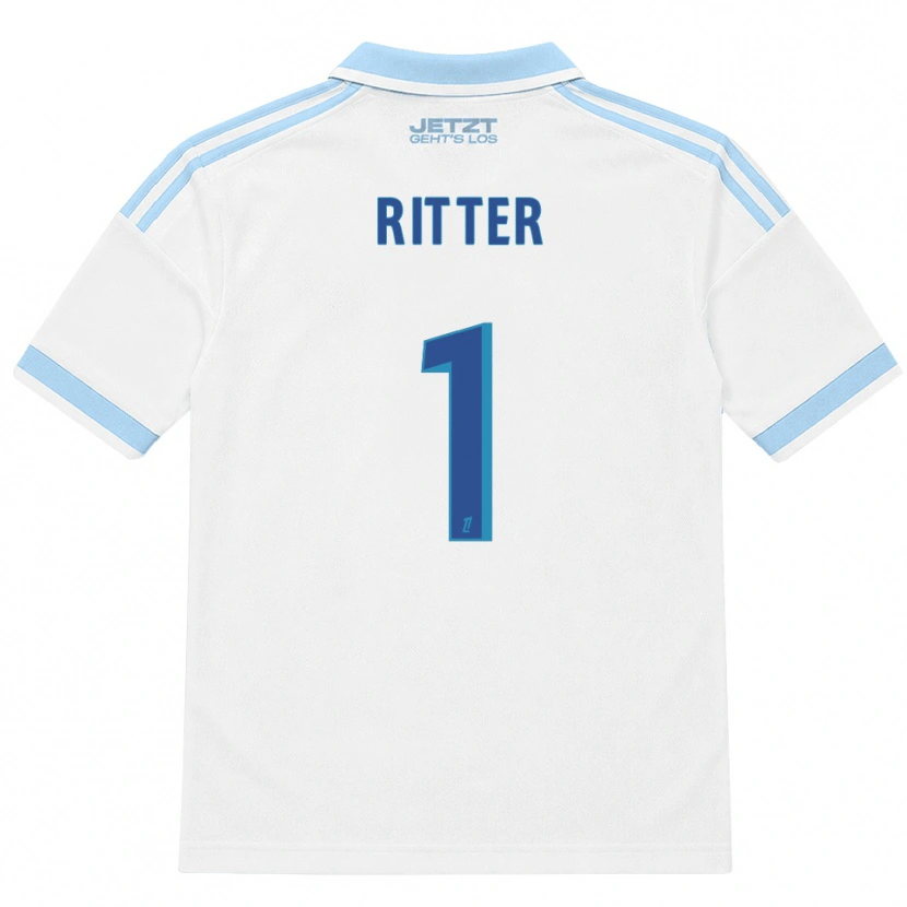 Danxen Niño Camiseta Maxime Ritter #1 Azul Cielo Claro Blanco Rojo 2ª Equipación 2026/27 La Camisa
