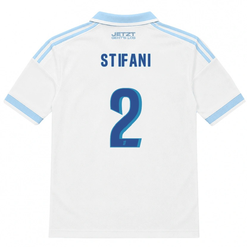 Danxen Niño Camiseta Nolaan Stifani #2 Azul Cielo Claro Blanco Rojo 2ª Equipación 2026/27 La Camisa