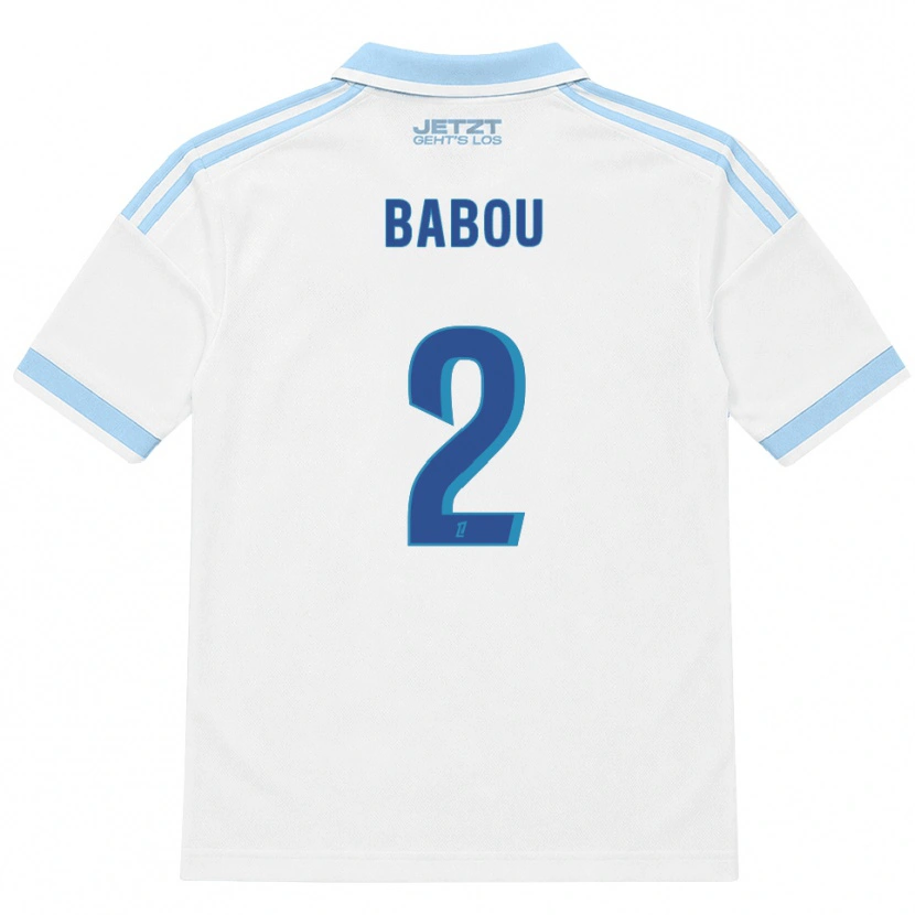 Danxen Niño Camiseta Marème Babou #2 Azul Cielo Claro Blanco Rojo 2ª Equipación 2026/27 La Camisa