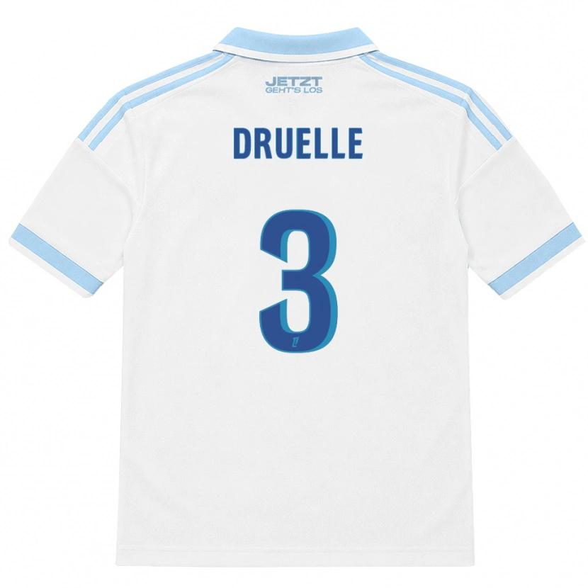 Danxen Niño Camiseta Robin Druelle #3 Azul Cielo Claro Blanco Rojo 2ª Equipación 2026/27 La Camisa