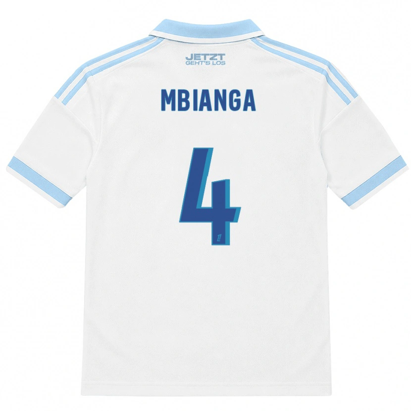 Danxen Niño Camiseta Yvan Mbianga #4 Azul Cielo Claro Blanco Rojo 2ª Equipación 2026/27 La Camisa