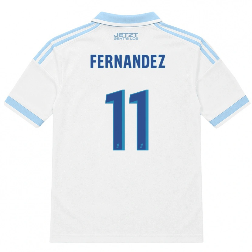 Danxen Niño Camiseta Elies Araar Fernandez #11 Azul Cielo Claro Blanco Rojo 2ª Equipación 2026/27 La Camisa