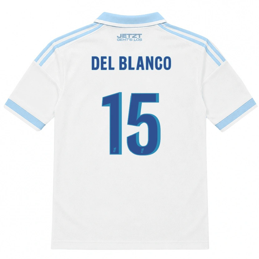 Danxen Niño Camiseta Mateo Del Blanco #15 Azul Cielo Claro Blanco Rojo 2ª Equipación 2026/27 La Camisa