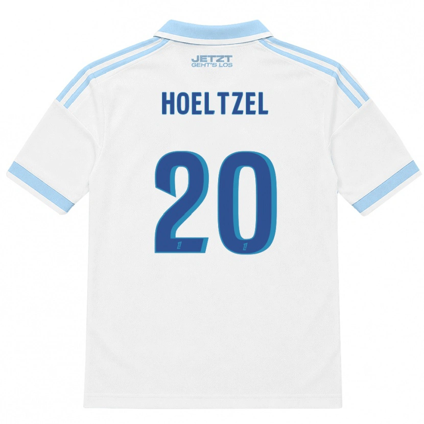 Danxen Niño Camiseta Mégane Hoeltzel #20 Azul Cielo Claro Blanco Rojo 2ª Equipación 2026/27 La Camisa