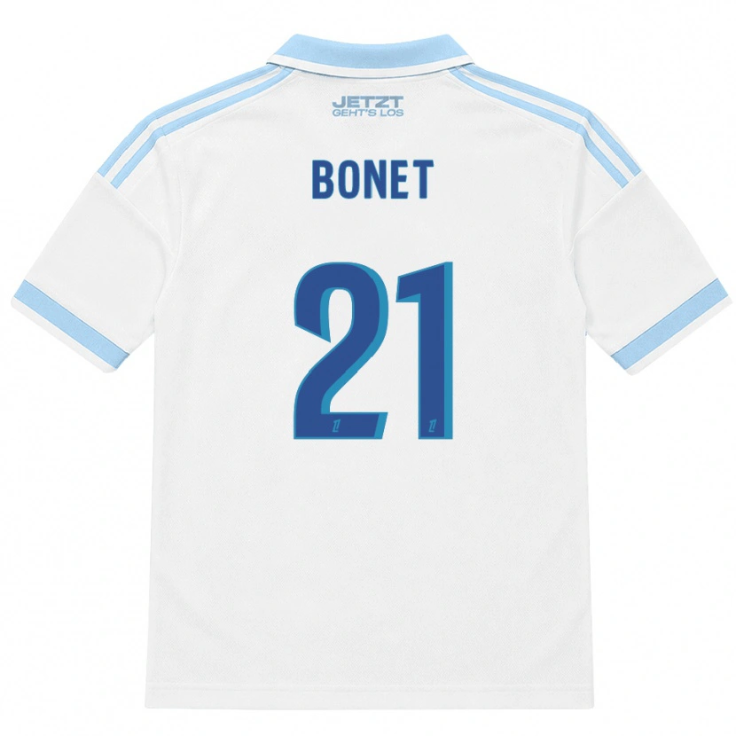 Danxen Niño Camiseta Élise Bonet #21 Azul Cielo Claro Blanco Rojo 2ª Equipación 2026/27 La Camisa