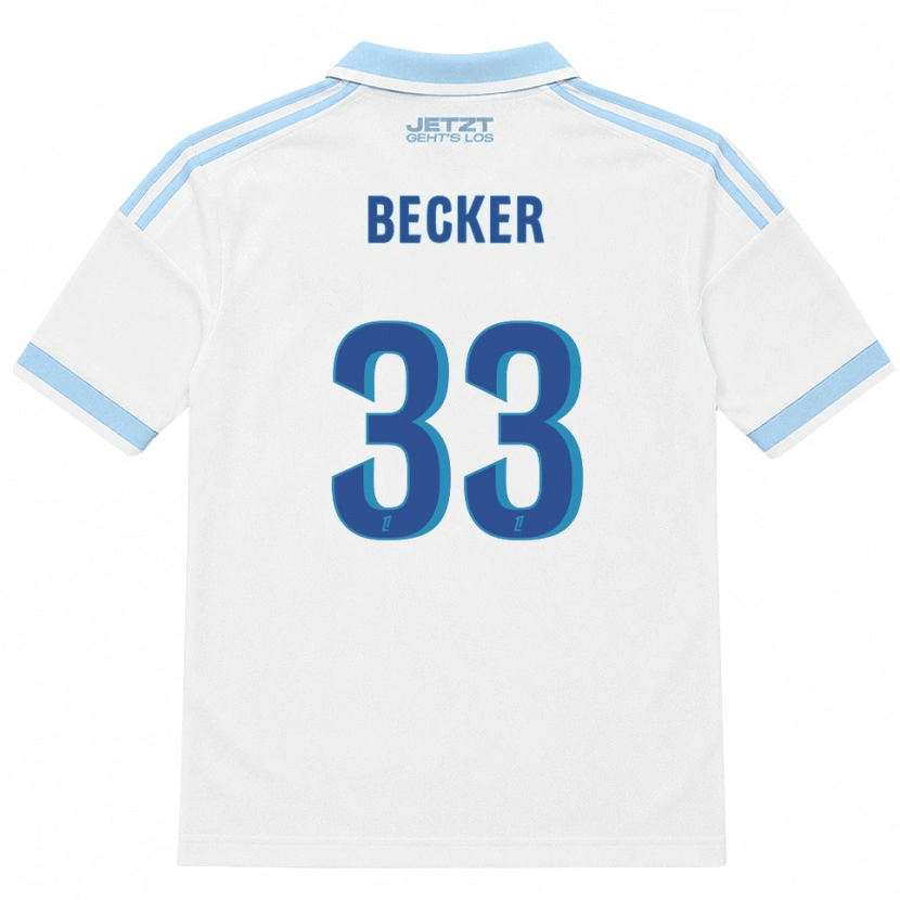 Danxen Niño Camiseta Yoann Becker #33 Azul Cielo Claro Blanco Rojo 2ª Equipación 2026/27 La Camisa
