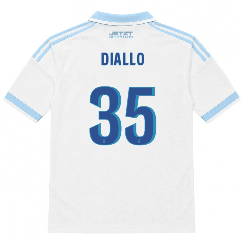 Danxen Niño Camiseta Tidiane Diallo #35 Azul Cielo Claro Blanco Rojo 2ª Equipación 2026/27 La Camisa