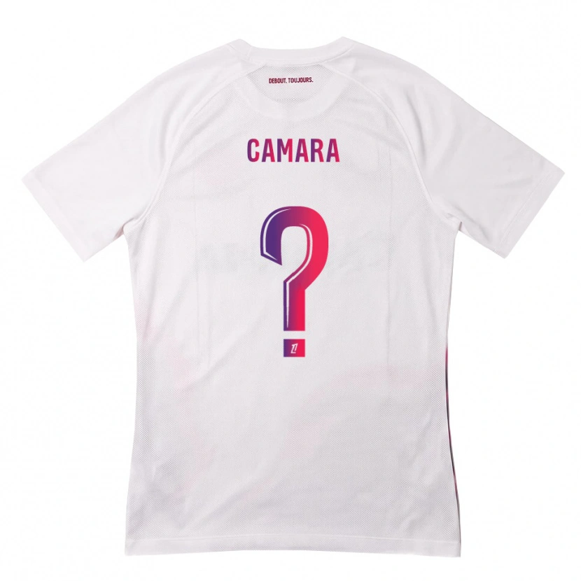 Danxen Niño Camiseta Amadou Camara #0 Blanco Rosa Morado 2ª Equipación 2026/27 La Camisa