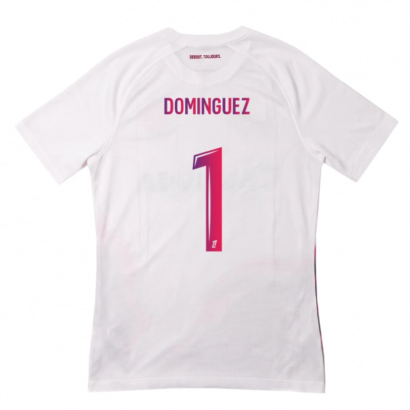 Danxen Niño Camiseta Álex Domínguez #1 Blanco Rosa Morado 2ª Equipación 2026/27 La Camisa