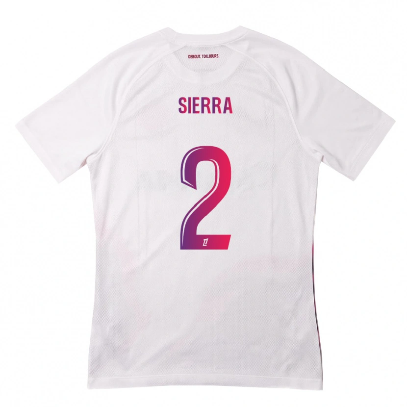 Danxen Niño Camiseta Pauline Sierra #2 Blanco Rosa Morado 2ª Equipación 2026/27 La Camisa